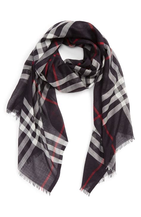 burberry giant check print wool &|Burberry Giant Check Wool & Silk Scarf .